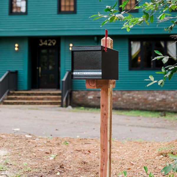 Cedar Deluxe, Drive-In, Crossarm, Mailbox Post Kit, Natural