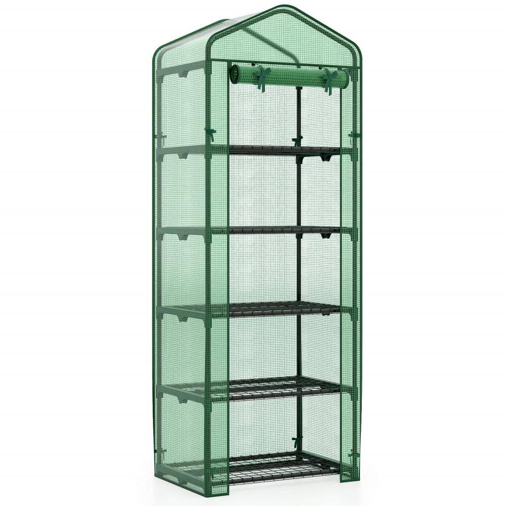 Costway 69 in. x 48 in. x 75 in. Mini Greenhouse with 5 Tier