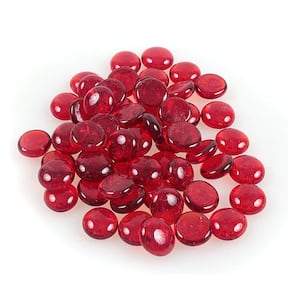 2/3 - 3/4 in. 0.78 lbs. High Luster Reflective Round Fire Glass Bead for Indoor/Outdoor Fire Pit,Fireplace & Landscaping