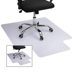 9-to-5 Collection, Office Chair Mat, Anti-Skid with Carpet Gripper, PVC, 47.5"L x 35.5"W x 0.125"H, Set of 2, Clear