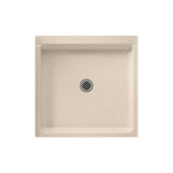 Swan 36 in. x 36 in. Solid Surface Single Threshold Center Drain Shower Pan in Bermuda Sand