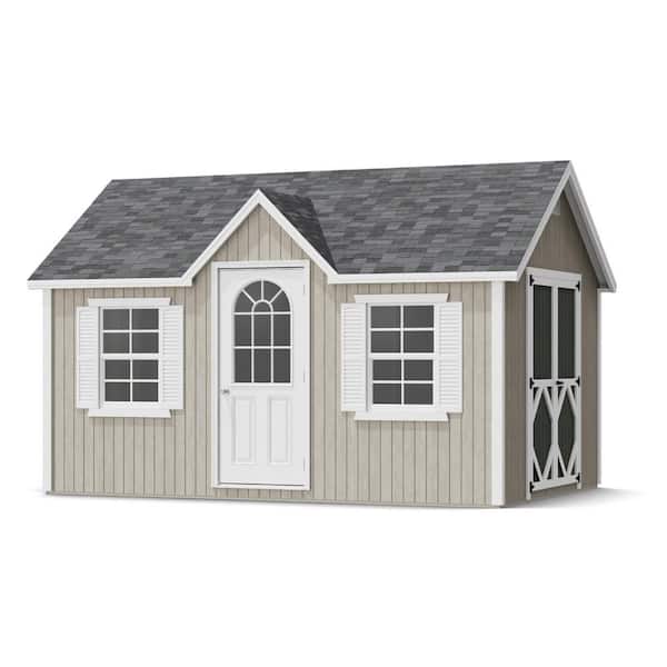 Classic Cottage 10 ft. x 14 ft. Outdoor Wood Storage Shed Panelized Kit with Operable Windows and Floor (140 sq. ft. )