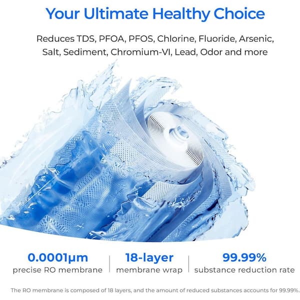 All-in-One Water Care Set: WD-X16 Tankless RO System (11-Stage, BPA-Free) and 3-Pack AP431-3 Hot Water Scale Inhibitor