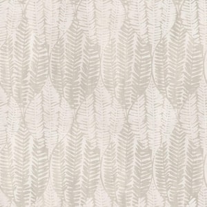 Bazaar Collection Taupe/Cream Metallic Wasabi Leaf Design Non-WOven Paper Non-Pasted Wallpaper Roll (Covers 57 sq. ft.)