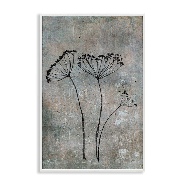 Stupell Industries Cow Parsley Sprigs by Lydia Orange White Framed Nature Giclee Art Print 18 in. x 12 in.