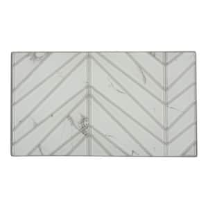 Palms Vapor Gloss 4 in. x 6 in. Geometric Glass Mosaic Tile Sample (.67 sq. ft.)