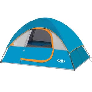 Backpacking 2-Person Polyester Camping Tent in Blue