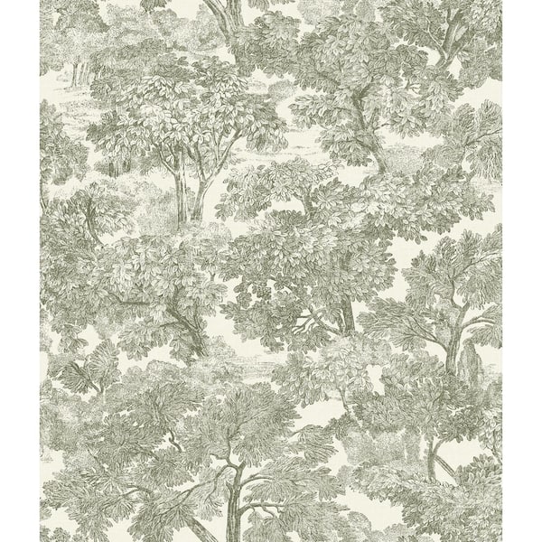 Chesapeake Spinney Green Pre-Pasted Non-Woven Wallpaper Sample