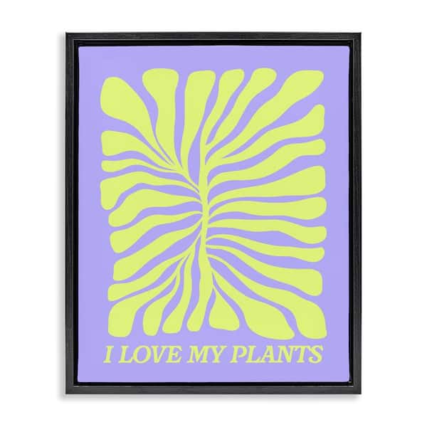 Stupell Industries Midcentury Love My Plants by House of Lulu Black Floater Frame Nature Graphic Art Print 31 in. x 25 in.