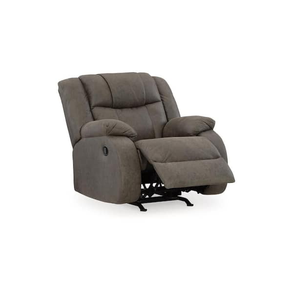 JAYDEN CREATION Nina Grey 29.5 in. W Genuine Leather Swivel
