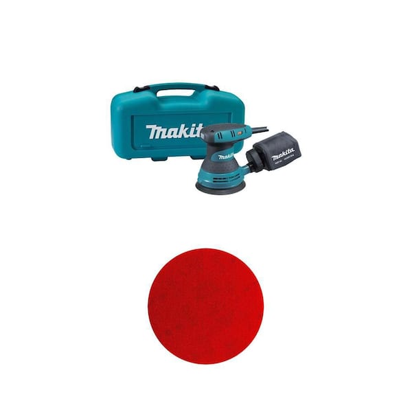 3 Amp 5 in. Corded Random Orbital Sander with Tool Case and 5 in. SandNet Disc Assortment (50-Pack)