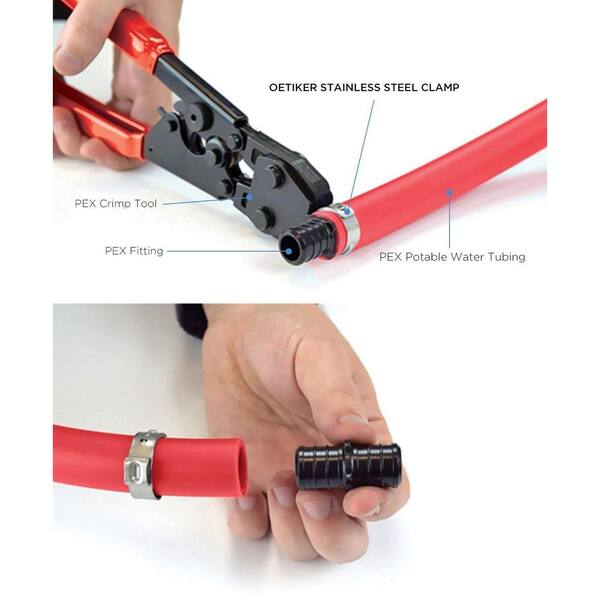 50 PIECES 3/8" STAINLESS STEEL PEX CINCH CLAMPS 