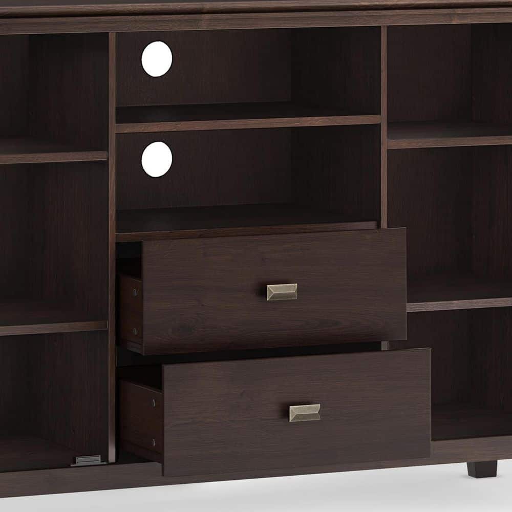 Artisan Contemporary 53" TV Media Stand in Dark Chestnut Brown