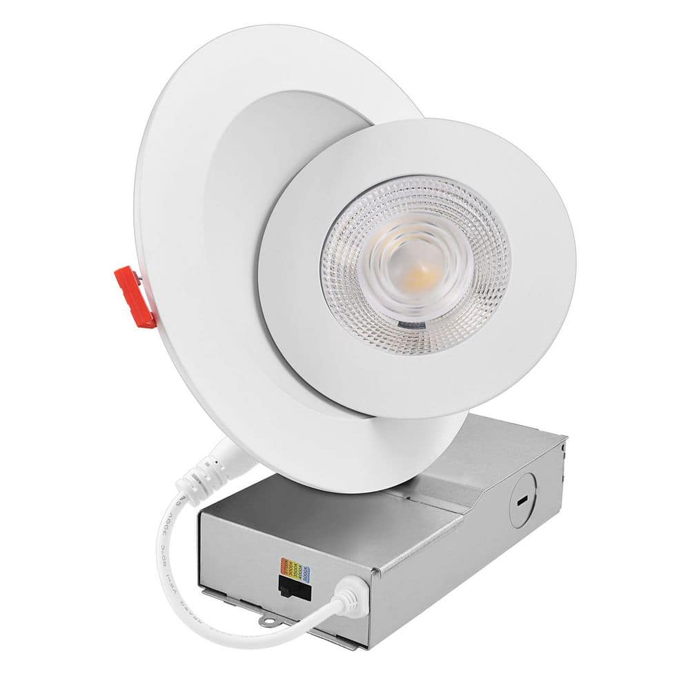 6 in. Integrated LED Recessed Light J-Box Gimbal 5CCT 15W 1100LM Dimmable Directional Downlight Damp and IC Rated ETL price history on PriceWatchPro