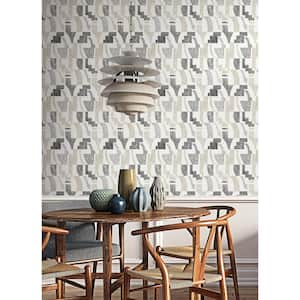 Taupe Multi Lenny Geometric Peel and Stick Wallpaper