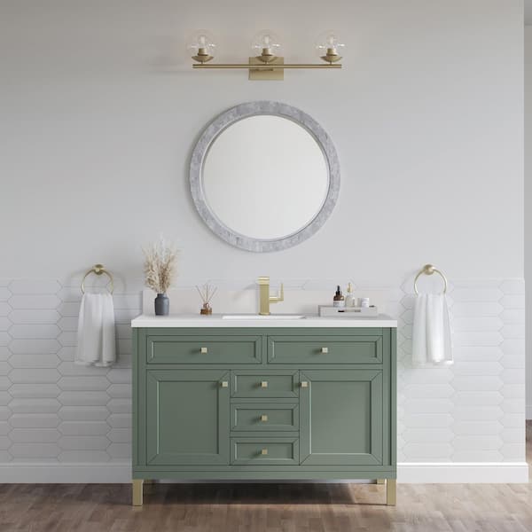 James Martin Vanities Chicago 47.9 in. W x 23.3 in. D x 32.6 in. H Single Bath Vanity Cabinet Without Top in Smokey Celadon