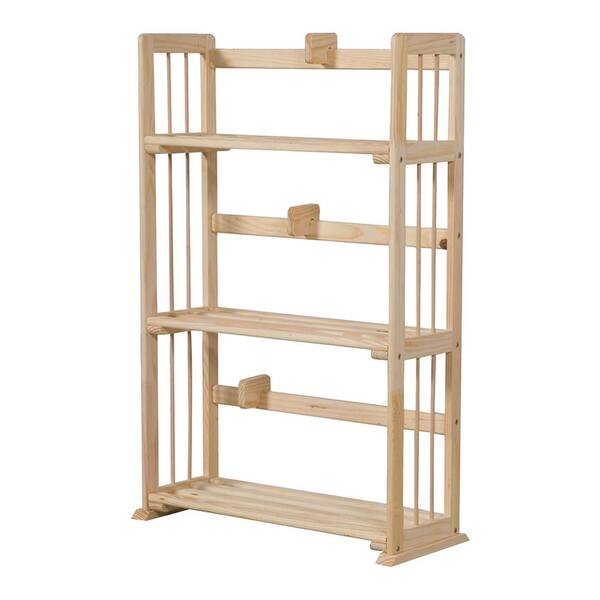 Furinno - Pine Natural Color 3-Shelf Solid Wood Open Bookcase