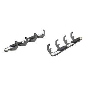 4-Inch Oval Polished Stainless Steel Nerf Bars, Select Chevrolet Silverado, GMC Sierra 1500, 2500, 3500 HD Crew Cab