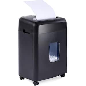 12-Sheet Micro Cut Paper and Credit Card, CD Shredder for Home, Office with 6 Gallon Bin in Black