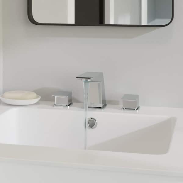 Swiss Madison Carre 8 in. Widespread Double Handle Bathroom Faucet in Chrome