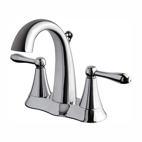 Ultra Faucets Transitional Collection 4 in. Centerset 2-Handle Bathroom Faucet in Chrome