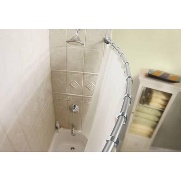 Decorative Curved Shower Rod, 60 Curved Shower Curtain Rod