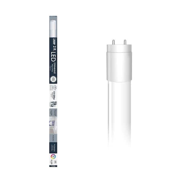 10-Watt 2 ft. T8/12 G13 Type A Plug and Play Linear LED Tube Light Bulb, Cool White 4000K, 1 Bulb