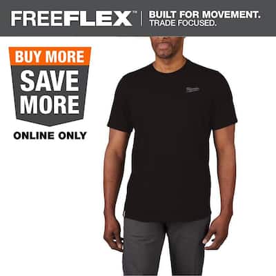 Milwaukee Men's 2X-Large Black Cotton/Polyester Short-Sleeve