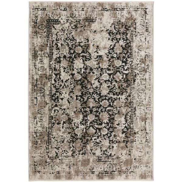 8 X 10 Black Oriental Runner Rug