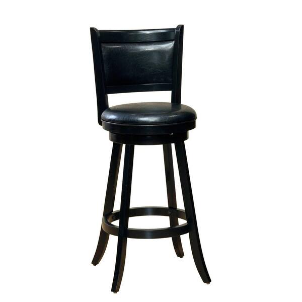 Hillsdale Furniture Dennery 29.5 in. Black Swivel Bar Stool