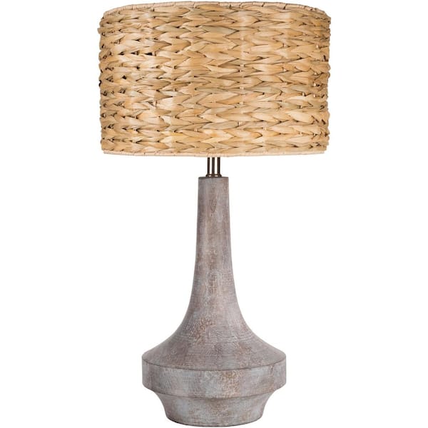 Livabliss Archibald 26 in. Antiqued Gray Indoor Table Lamp