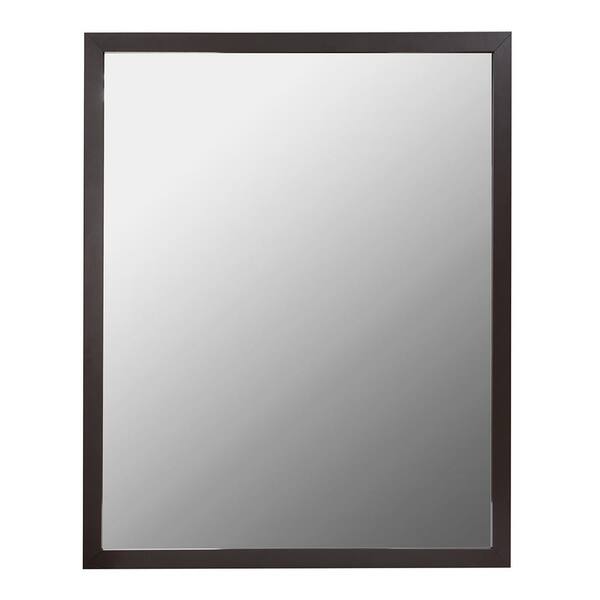 Foremost 24 in. W x 30 in. H Aluminum Wall Framed Mirror in Oil Rubbed Bronze