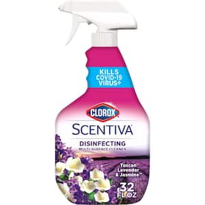 Scentiva 32 oz. Tuscan Lavender and Jasmine Bleach Free Disinfecting Multi-Surface Cleaner Spray