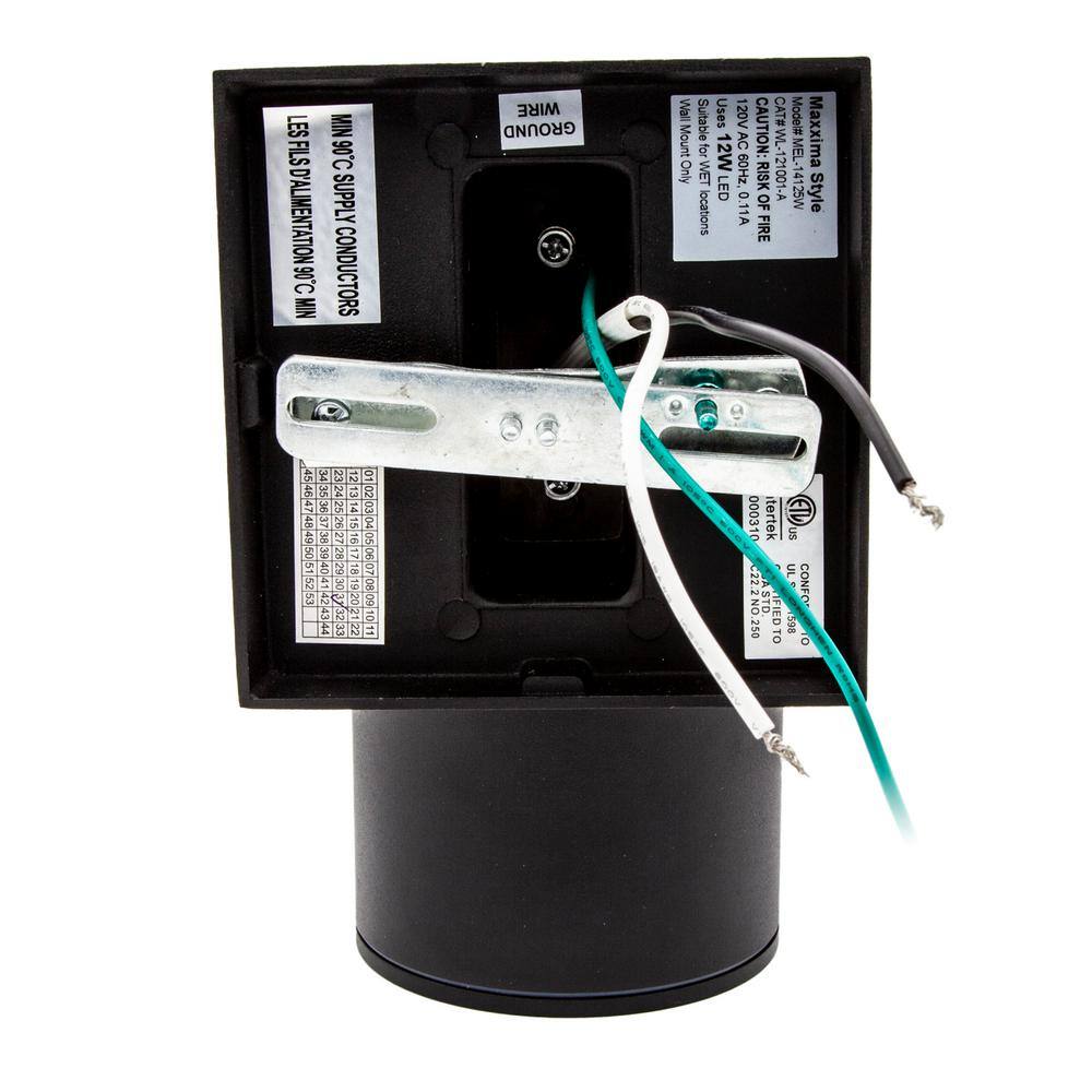 Modern Black Aluminum Cylinder Wall Sconce with Dusk to Dawn Sensor