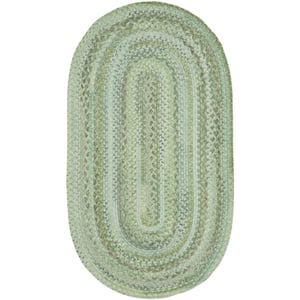Harborview Green 5 ft. x 8 ft. Oval Area Rug