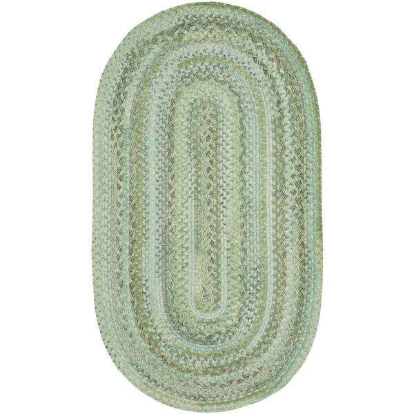 Harborview Green 11 ft. x 14 ft. Oval Area Rug