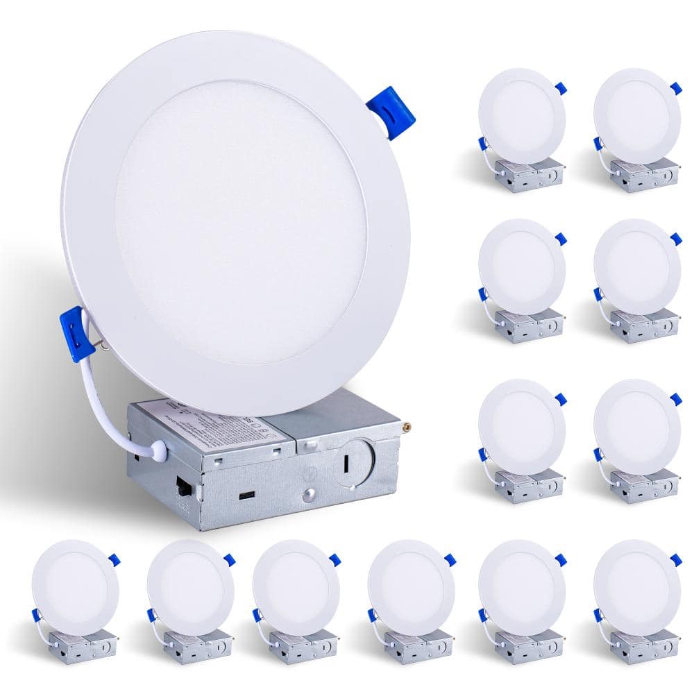 6 in. Integrated LED White Recessed Light, 12W 5CCT Dimmable, 2700K-5000K, 1200LM(12-Pack) price history on PriceWatchPro