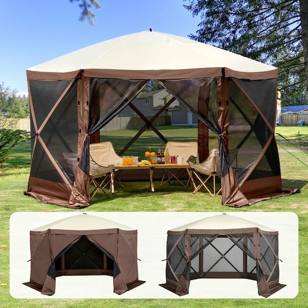 ToolCat 12.5 ft. x 12.5 ft. Pop-Up Camping Screen Tent with Mesh