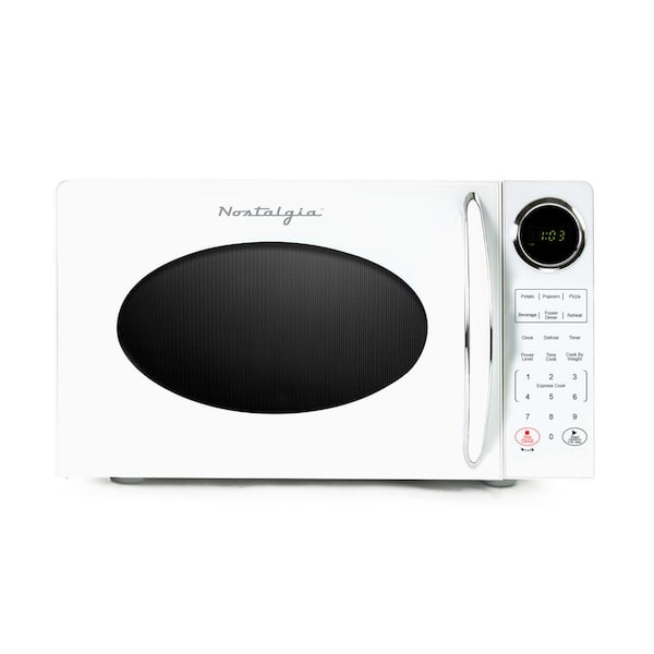 Nostalgia 0.9 cu. ft. Countertop Microwave Oven, White Nostalgia 0.9 cu. ft. Countertop Microwave Oven, White