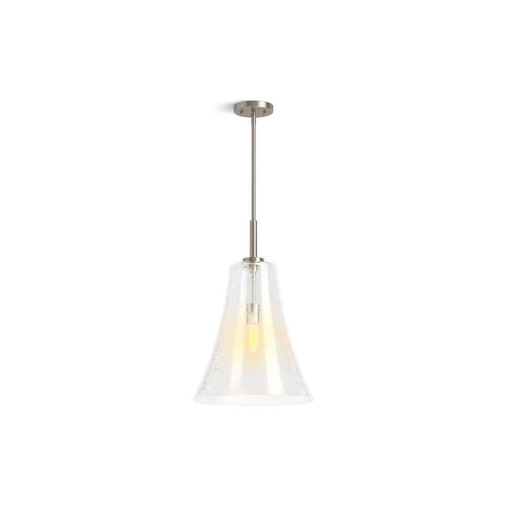 Simplice 14 in. 1-Light Brushed Nickel Shaded Pendant price history on PriceWatchPro