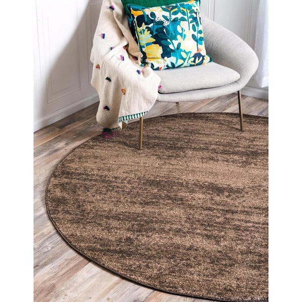 Del Mar Lucille Brown 6' 0 x 6' 0 Round Rug