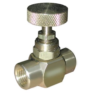 Brass Needle Valve for Pressure Gauge with 1/4 in. NPT Connections