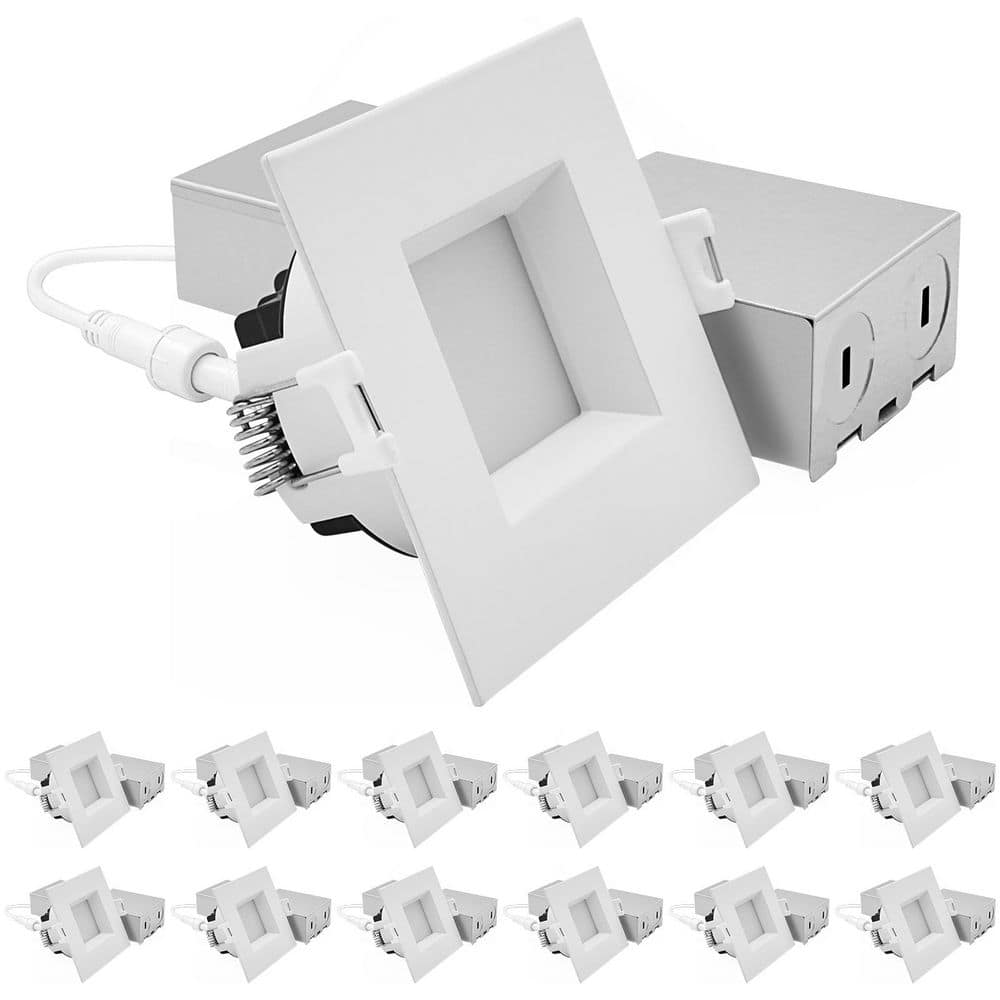 3 in. Integrated LED Square Regressed Mini Panel light, 5CCT, 9/12W, 750/1000LM, Dual Dimmable, 90° Beam, ETL 12 Pack price history on PriceWatchPro
