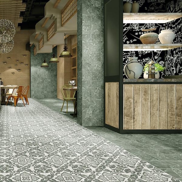 Versailles Emerald 8 in. x 8 in. Porcelain Floor and Wall Tile (11.25 sq. ft. /Case)