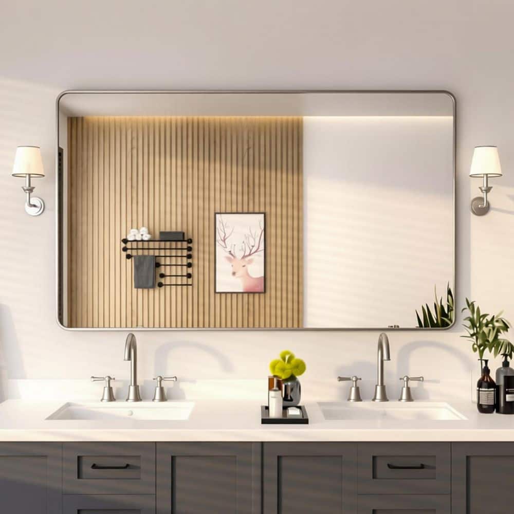 niveal 60 in. W x 36 in. H Rectangular Framed Wall Bathroom Vanity