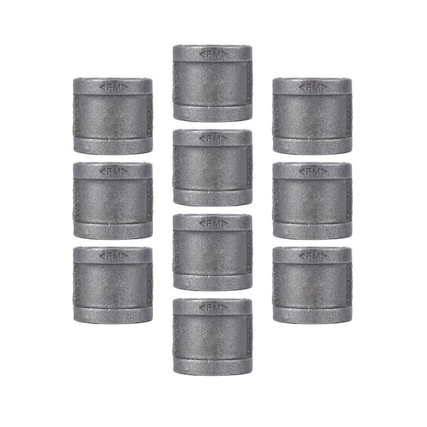 PIPE DECOR 1/2 in. Black Iron Coupling (10-Pack)