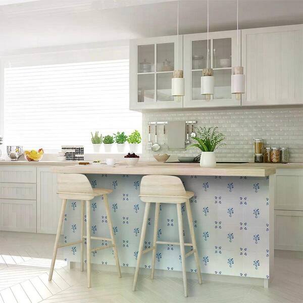 MI ALMA Blue D91 7 in. x 7 in. Vinyl Peel and Stick Tile (24 Tiles