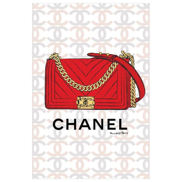 VENICE BEACH Collections Glam Fashion Purse Bag by Fairchild Paris 1-Piece Unframed Abstract Poster Art Print 20 in. x 30 in.