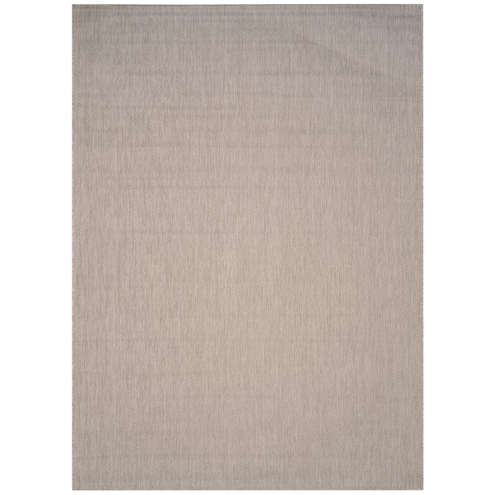Beige and Gray Geometric Low Pile Indoor/Outdoor Area Rug