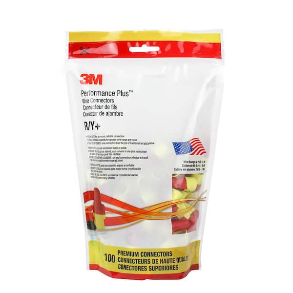 Performance Plus Wire Connector, Red/Yellow (Case of 10) (100 per Pouch)